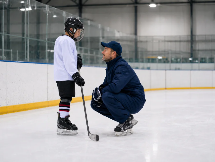 Coach and child